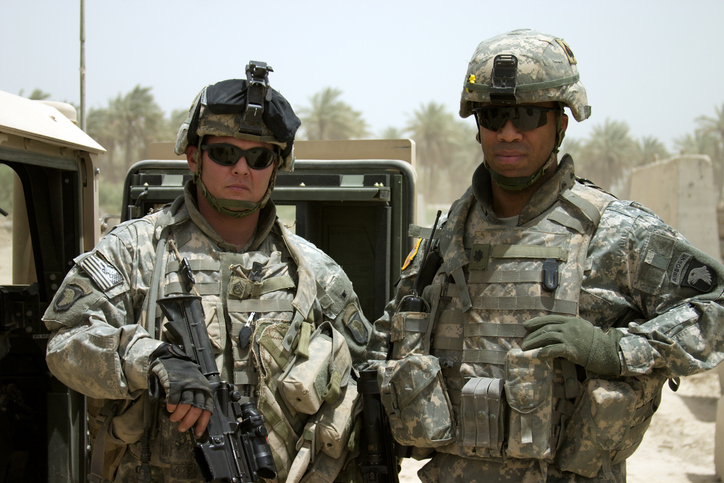 Soldiers in formation